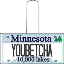 Minnesota Plate Embroidery Snap Tab