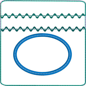 Monogram Oval Zipper Pouch 4x4