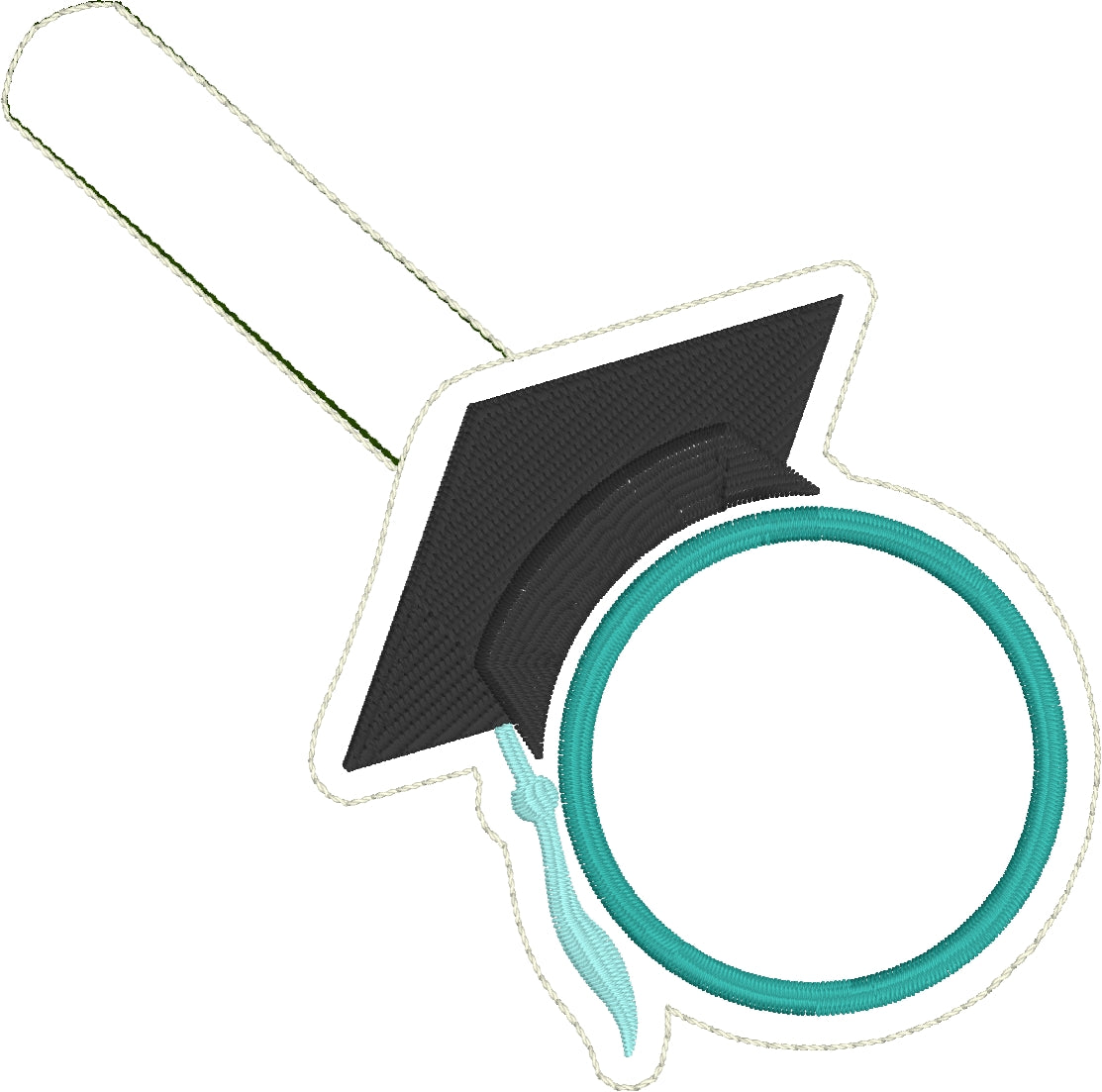 Monogram blank Graduation Cap snap tab for 4x4 hoops – Designs By Babymoon