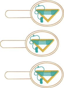 Continuous Weaving Triangle Loom snap tab In the Hoop embroidery design