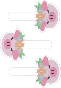 Pretty Piggy Snap Tab for 4x4 and 5x7 hoops