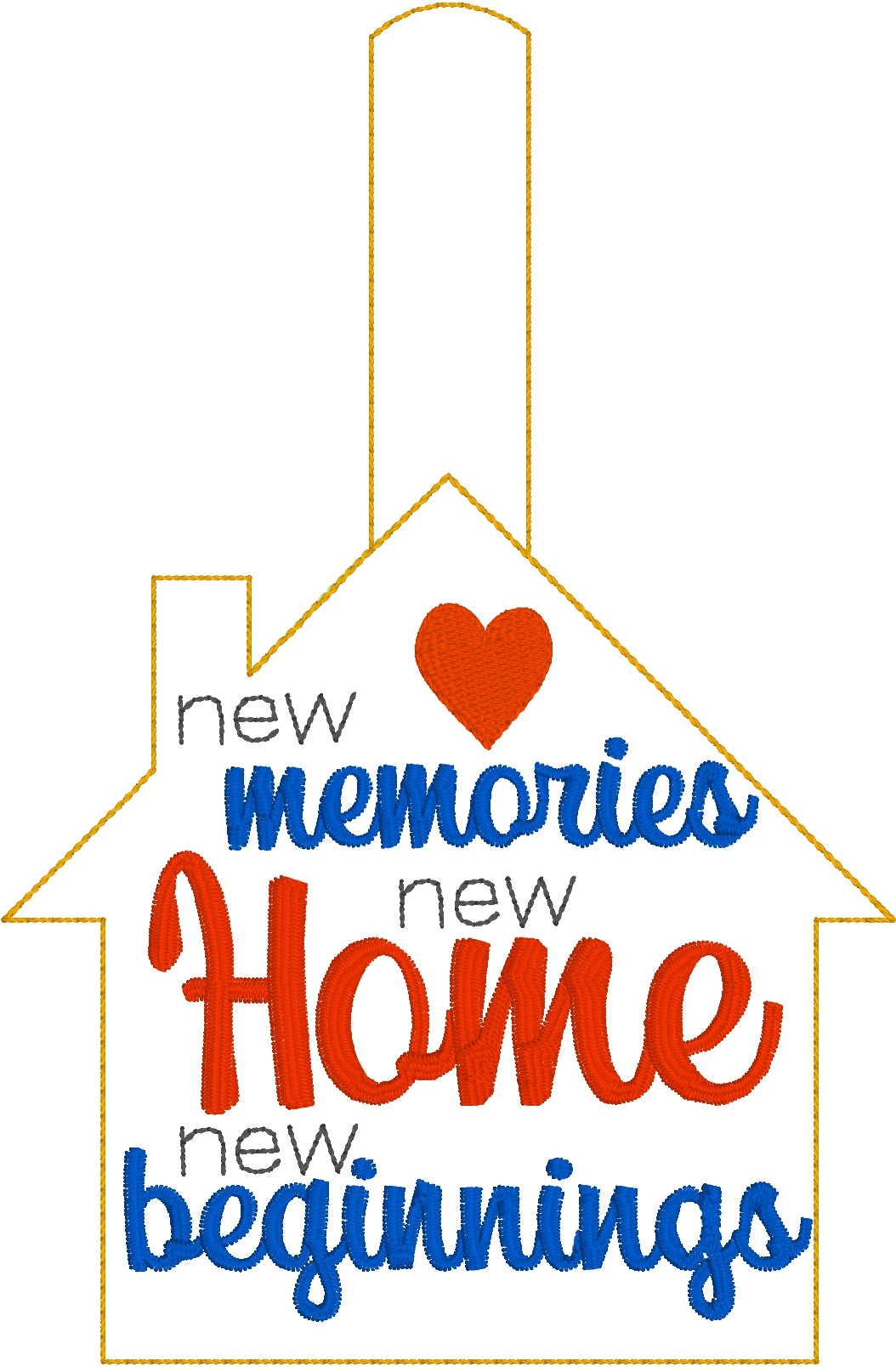 New Home New Beginnings Snap Tab para aros 5x7
