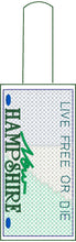 New Hampshire Plate Embroidery Snap Tab