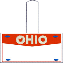Pestaña a presión para bordado de placa de Ohio