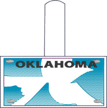 Oklahoma Plate Embroidery Snap Tab