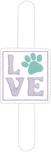 Paw Print Love Water Bottle Holder Double Snap Tab