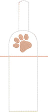 Paw Print Roller Ball Holder Snap Tab In the Hoop Embroidery Project