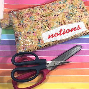 Notions Bag Side Zip Zipper Bags 5x7, and 6x10