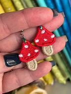 FSL Mushroom Earrings - In the Hoop Freestanding Lace Earrings