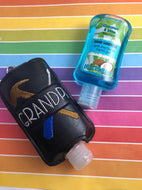 Hammer and Screwdriver Personalized Hand Sanitizer Holder Snap Tab Version In the Hoop Embroidery Project 3 oz DT for 5x7 hoops