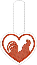 Rooster HEART Snap Tab