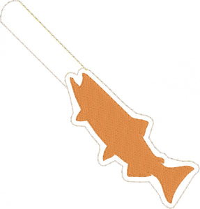 Diseño de bordado con pestaña a presión de color salmón SKETCH y FILL Incluido