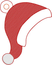 Santa Hat Sketch Fill Ornament for 4x4 hoops