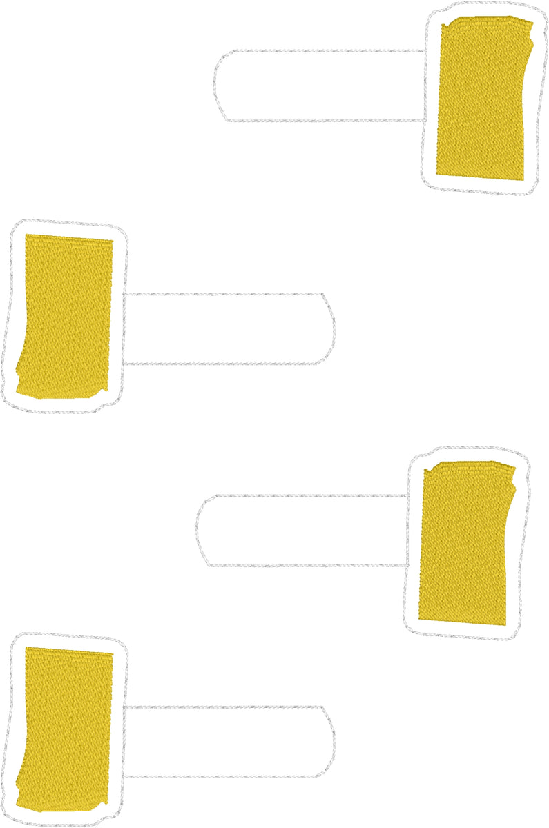 Tiny South Dakota snap tab In The Hoop embroidery design Designs By