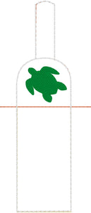 Sea Turtle Roller Ball Holder Snap Tab In the Hoop Embroidery Project