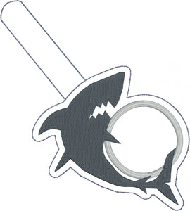 Monogram BLANK Shark tag snap tab for 4x4 hoops