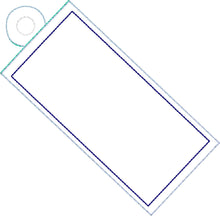 Etiqueta rectangular con ojal lateral en blanco compatible con 4x4