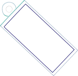 Etiqueta rectangular con ojal lateral en blanco compatible con 4x4