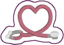Stethoscope Nurse Heart Feltie for 4x4 and 5x7 hoops