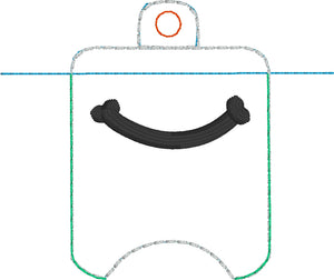 Soporte para desinfectante de manos Smile Versión con ojales en el proyecto de bordado de aro 1 oz BBW para aros 4x4