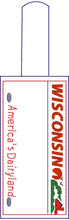 Wisconsin Plate Embroidery Snap Tab
