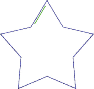 Étiquette en peluche SINGLE Dangle Star