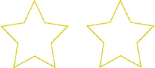 Star Earrings embroidery design for Vinyl and Leather