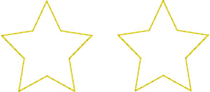 Diseño de bordado de Pendientes Estrella para Vinilo y Cuero