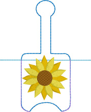 Sunflower Hand Sanitizer Holder Snap Tab Version In the Hoop Embroidery Project 1 oz BBW for 5x7 hoops
