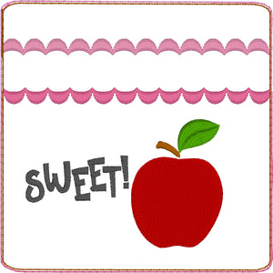 Sweet Apple Zipper Pouch 4x4