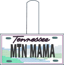 Tennessee Plate Embroidery Snap Tab