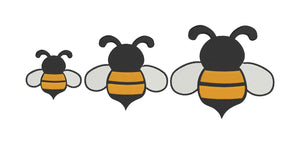 Diseño de bordado de abejas 2 3 4 pulgadas