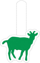 Tiny Goat snap tab embroidery design