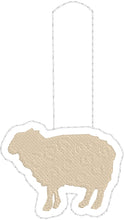 Diseño de bordado de pestaña a presión de oveja pequeña