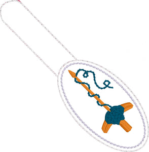 Turkish Spindle snap tab In the Hoop embroidery design