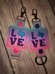 Texas Love Water Bottle Holder Double Snap Tab