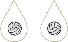 Volleyball Teardrop Earrings embroidery design