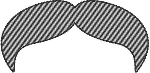 SET FOUR - Mustaches, Beards and Glossy Lips 4x4 Designs to add to fabric masks