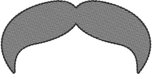 The Walrus Mustache 4x4 Embroidery Design